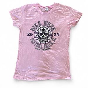 Baby Pink Skull Daytona Bike Week Graphic Tee